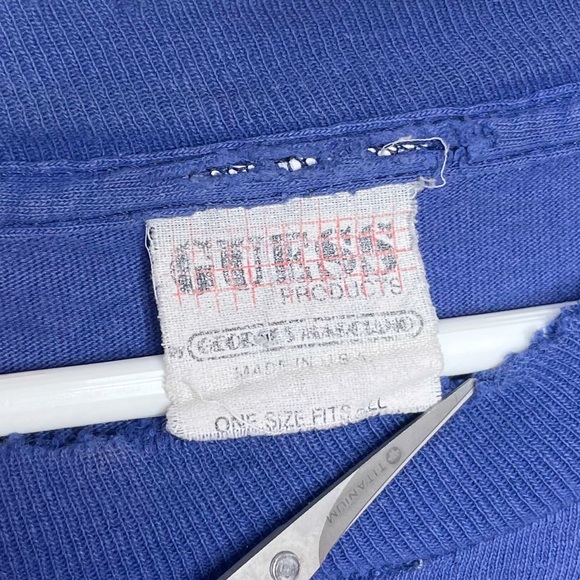 Vintage Guess 80s Guess Georges Marciano 1989 NAUTIQUE T Shirt Blue Size Large - Picture 7 of 8